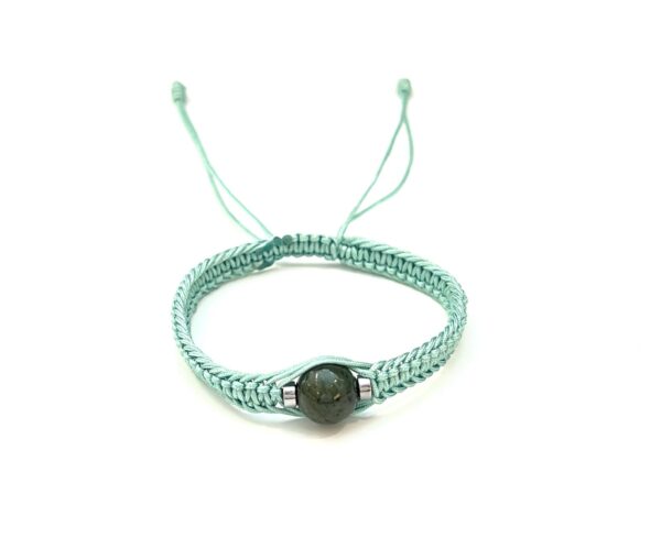 Single Stone Green Jade Shambala Bracelet