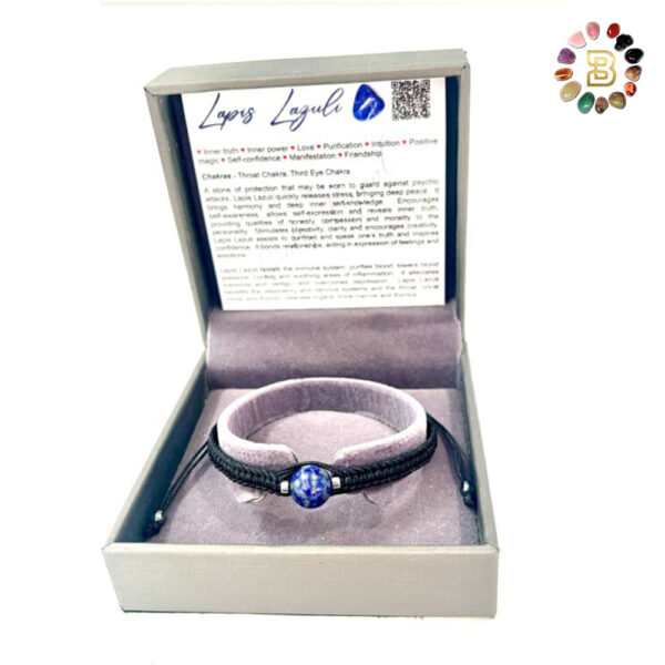 Single Stone Lapis Lazuli Shambala Bracelet