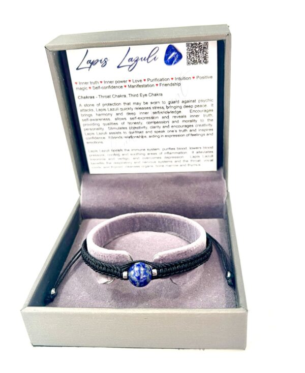 Single Stone Lapis Lazuli Shambala Bracelet