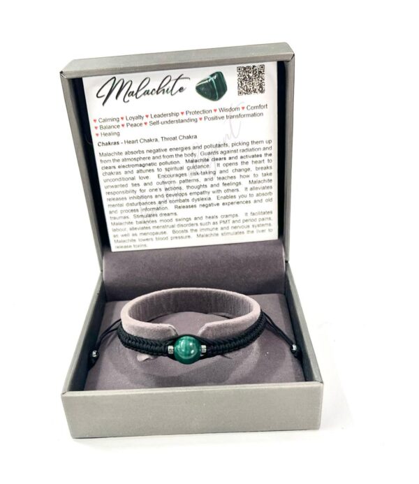 Single Stone Malachite Shambala Bracelet