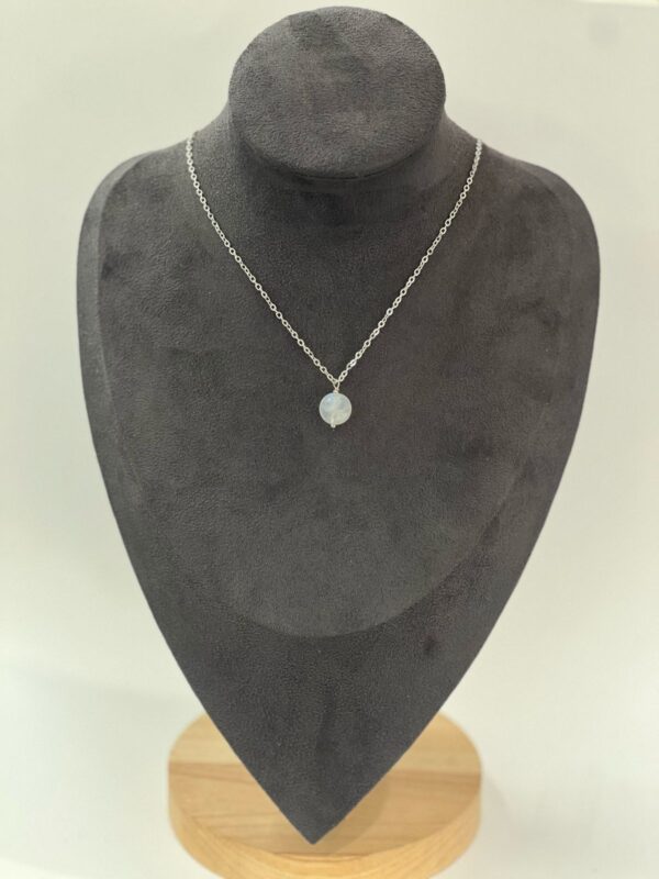 Single Stone Moonstone Stainless Steel Necklace