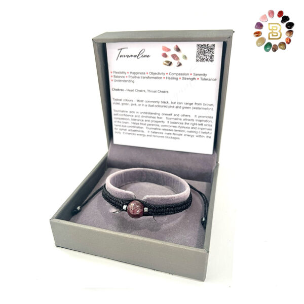 Single Stone Pink Tourmaline Shambala Bracelet