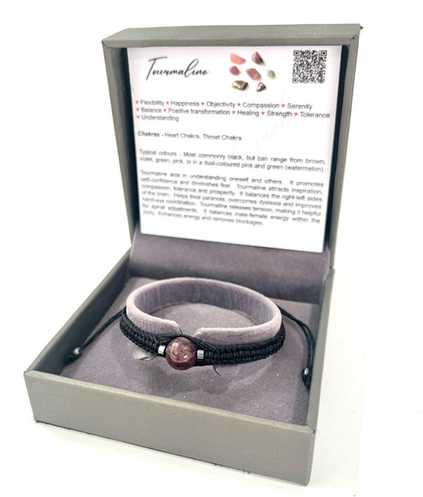 Single Stone Pink Tourmaline Shambala Bracelet