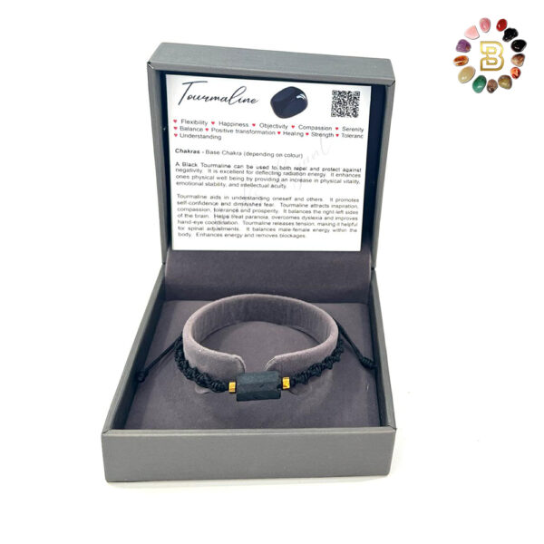 Single Stone Black Tourmaline Shambala Bracelet