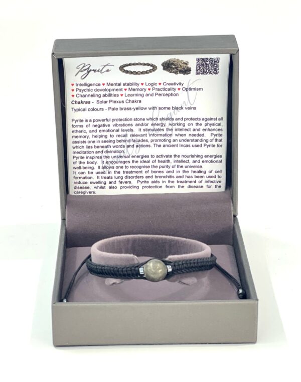 Single Stone Pyrite Shambala Bracelet