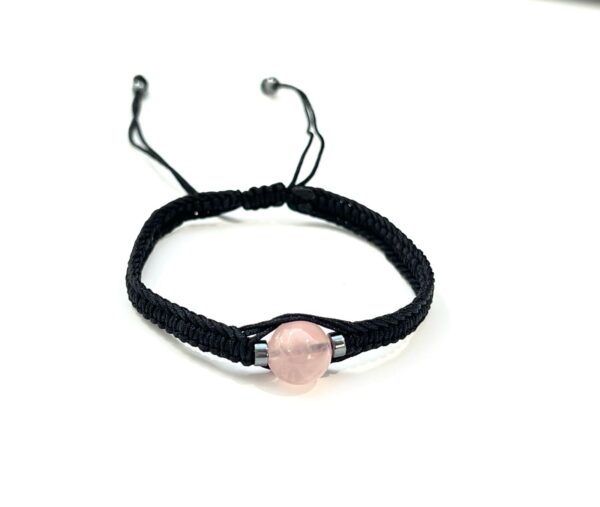 Single Stone Rose Quartz Shambala Bracelet