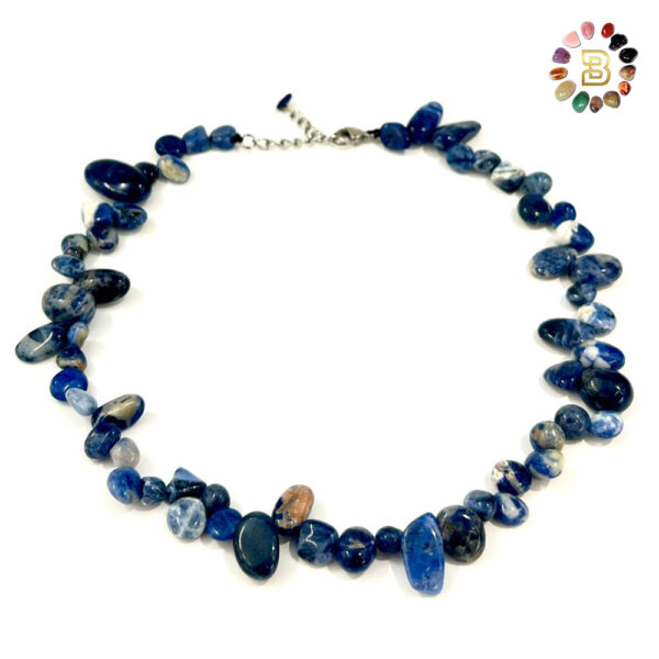 Sodalite Irregular Shape Necklace (39Cm)