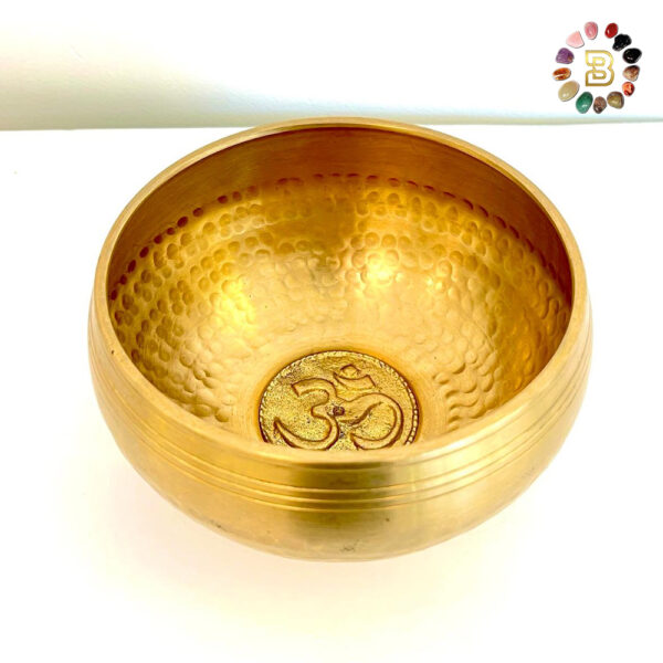 Tibetan Singing Bowl with OM Carving (16cm)