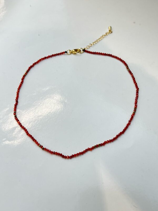 Zirconia  Faceted Necklace (35cm)