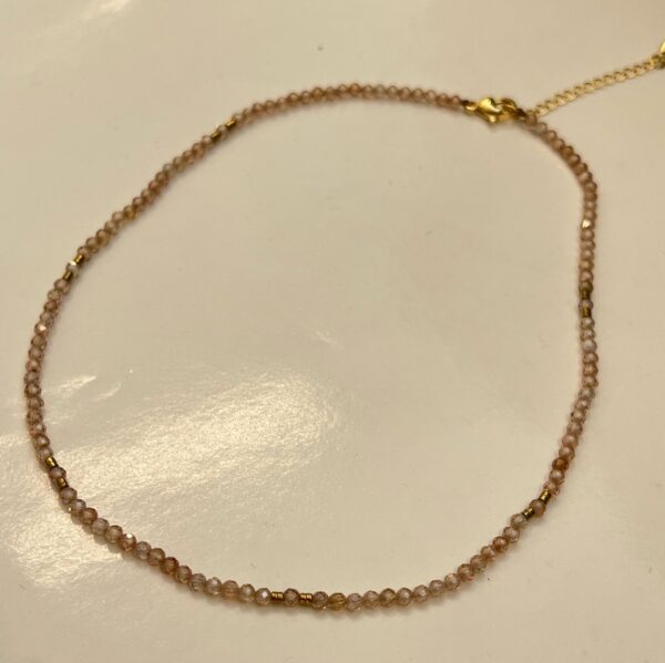 Zirconia Faceted Necklace (40cm)