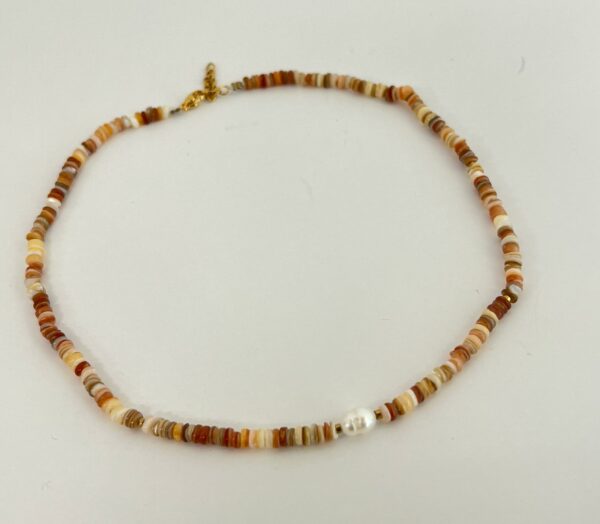 Shell Necklace with Fresh Water Pearl