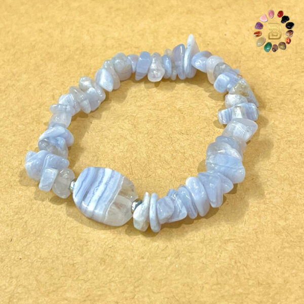 Blue Lace Agate Chips Bracelet