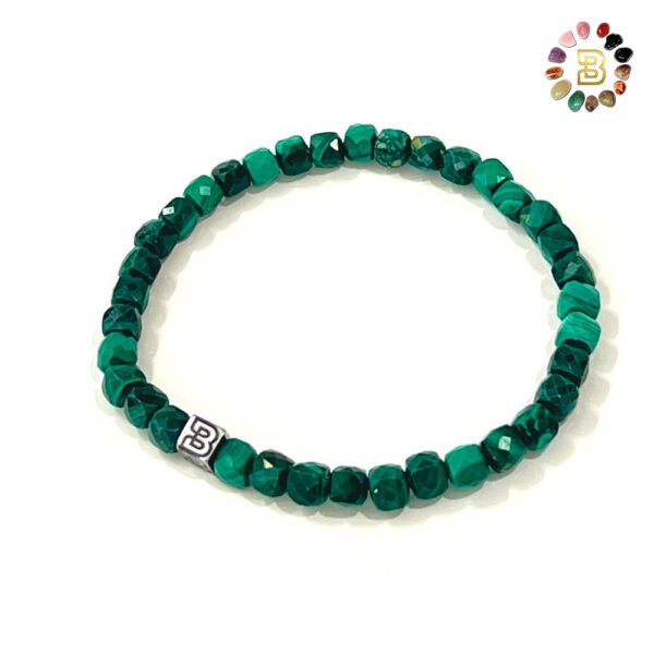 Malachite Faceted Bracelet 4mm