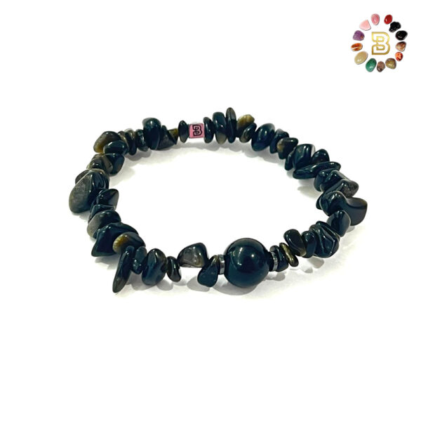 Obsidian Chips Bracelet