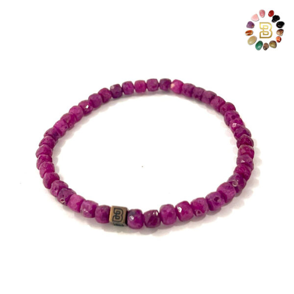 Ruby Faceted Bracelet 4mm