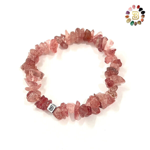 Strawberry Quartz Chips Bracelet